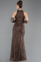 Brown Long Dantelle Mermaid Prom Dress ABU5598