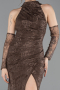 Brown Long Dantelle Mermaid Prom Dress ABU5598