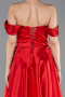 Red Long Satin Evening Dress ABU5530