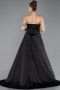 Long Black Satin Evening Dress ABU5684