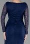 Navy Blue Long Dantelle Evening Dress ABU5588