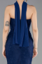 Long Navy Blue Dantelle Evening Dress ABU5686