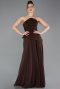 Long Brown Chiffon Evening Dress ABU5681