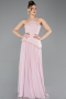 Long Powder Color Chiffon Evening Dress ABU5681