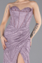 Lavender Long Laced Evening Dress ABU5642