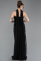 Long Black Beaded Evening Dress ABU5683