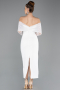 Midi White Cocktail Dress ABK2533