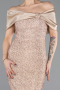 Gold Midi Beaded Party Dress ABK2461