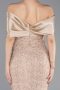 Gold Midi Beaded Party Dress ABK2461