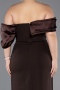 Brown Long Formal Plus Size Dress ABU5047