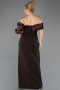 Brown Long Formal Plus Size Dress ABU5047