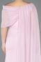 Powder Color Long Chiffon Plus Size Evening Dress ABU5419