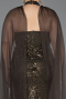 Long Olive Drab Plus Size Engagement Dress ABU5596