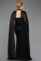 Long Black Plus Size Engagement Dress ABU5596