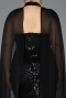 Long Black Plus Size Engagement Dress ABU5596