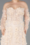 Long Gold Plus Size Engagement Dress ABU5660