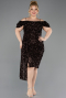 Midi Brown Plus Size Cocktail Dress ABK2534