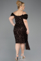 Midi Brown Plus Size Cocktail Dress ABK2534