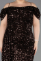 Midi Brown Plus Size Cocktail Dress ABK2534