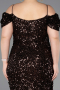 Midi Brown Plus Size Cocktail Dress ABK2534