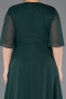 Long Emerald Green Chiffon Plus Size Evening Dress ABU5613