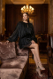 Mini Black Chiffon Party Dress ABK2499