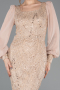 Long Gold Beaded Evening Dress ABU5695