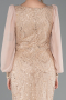 Long Gold Beaded Evening Dress ABU5695