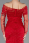Red Long Beaded Evening Dress ABU5550