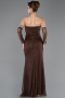 Long Brown Dantelle Evening Dress ABU5700