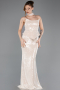 Long Beige Mermaid Prom Dress ABU5721
