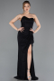 Black Long Dantelle Evening Dress ABU5614