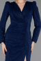Long Navy Blue Dantelle Evening Dress ABU5720