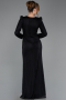 Long Black Dantelle Evening Dress ABU5720