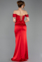 Long Red Satin Prom Gown ABU5709