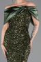 Long Olive Drab Evening Dress ABU5711