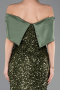 Long Olive Drab Evening Dress ABU5711