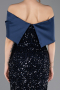 Long Navy Blue Evening Dress ABU5711