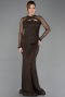 Long Brown Dantelle Mermaid Prom Dress ABU5725