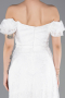 Long White Dantelle Evening Dress ABU5728