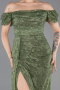 Long Olive Drab Dantelle Evening Dress ABU5728