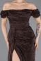 Long Brown Dantelle Evening Dress ABU5728