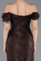 Long Brown Dantelle Evening Dress ABU5728