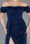 Long Navy Blue Dantelle Evening Dress ABU5728