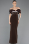Brown Long Evening Dress ABU5352