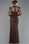 Long Brown Dantelle Evening Dress ABU5700