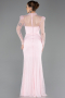 Long Powder Color Dantelle Evening Dress ABU5700