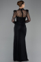 Long Black Dantelle Evening Dress ABU5700