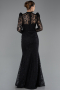 Long Black Dantelle Evening Dress ABU5734
