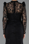 Long Black Dantelle Evening Dress ABU5734